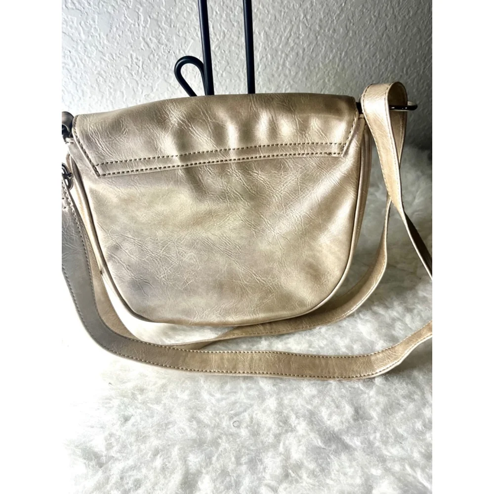 Nine West Tan Gold Crossbody Bag Purse